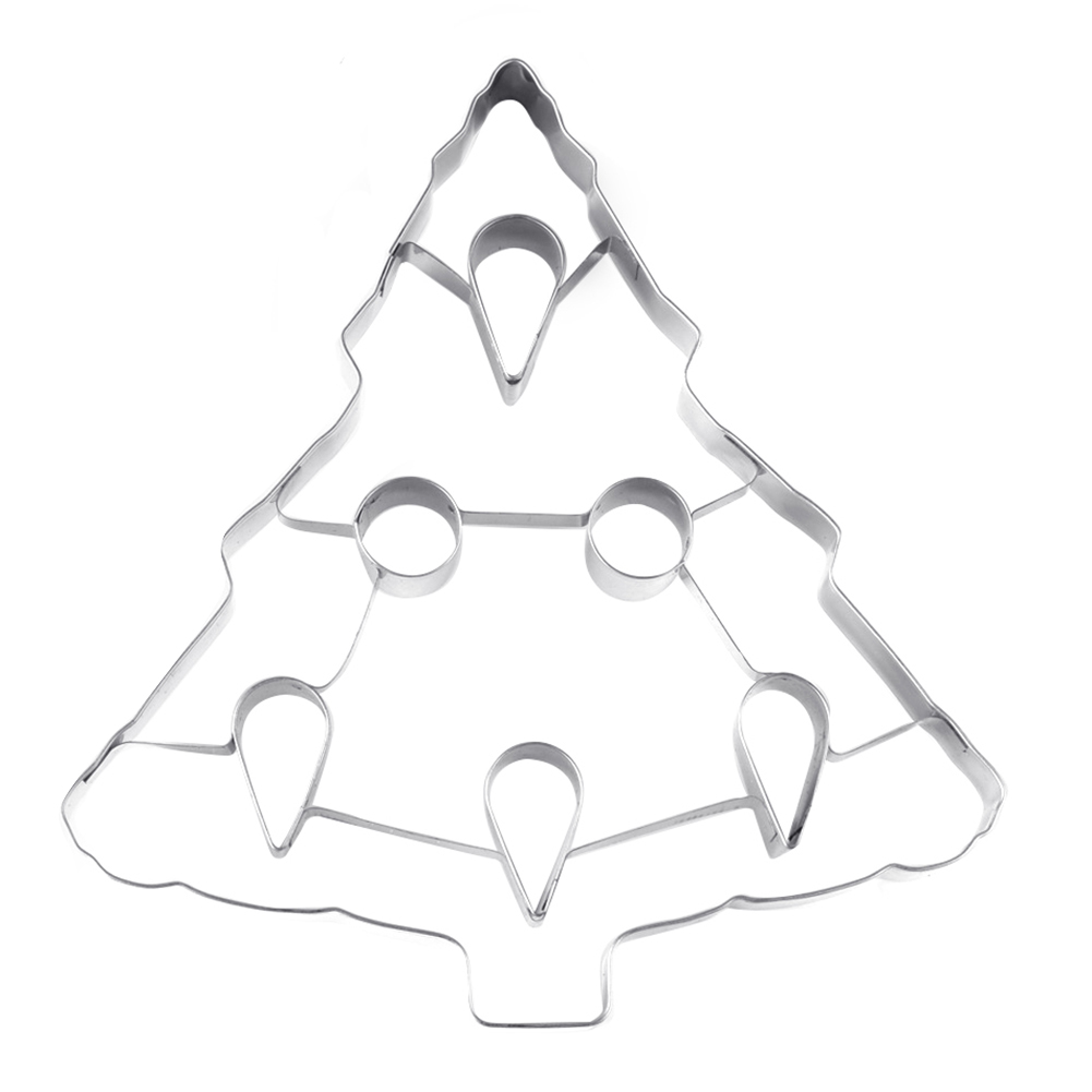 3D Kerstboom Roestvrij Staal Decoreren Cookie Biscuit Cutter Mold Bakvormen Praty Voedingsmiddelen Docoration