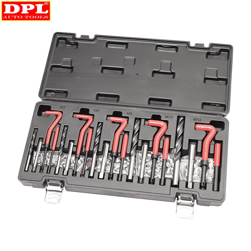 131 Pcs Engine Block Restoring Damaged Thread Repair Tool Kit M5 M6 M8 M10 M12