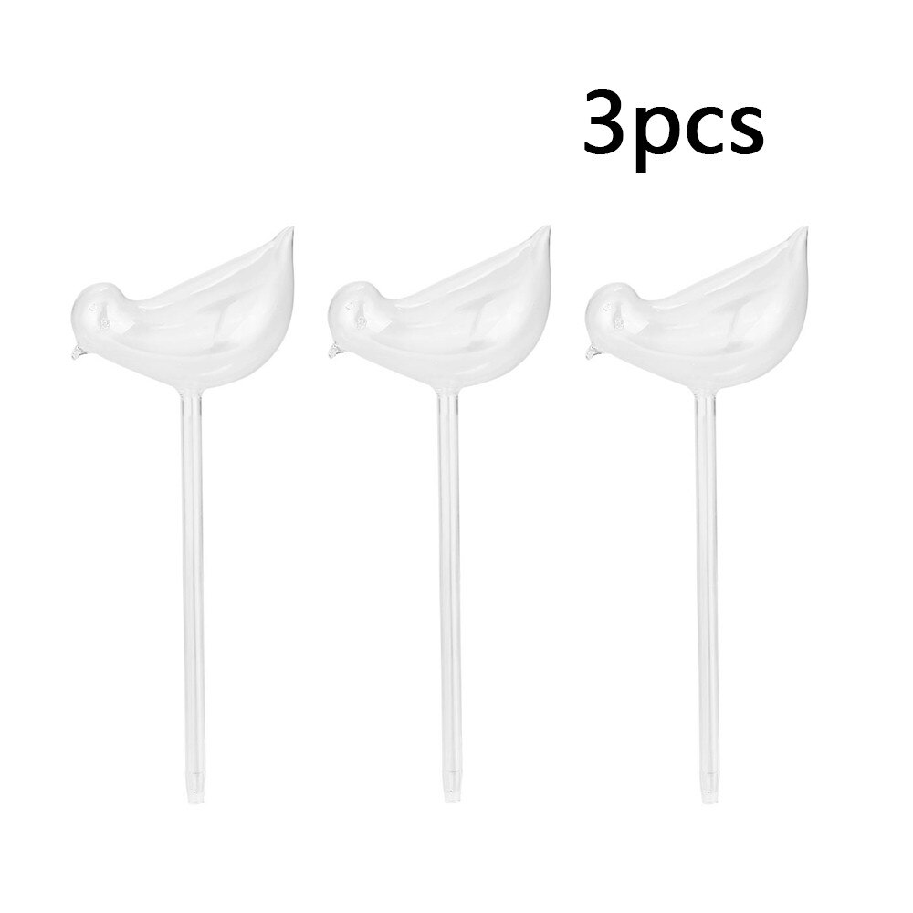 3Pcs/set Bird Shape Self-watering System Imitation Glass Plant Waterer Flowers Automatic Watering Device Water Cans Drip Garden: 3Pcs