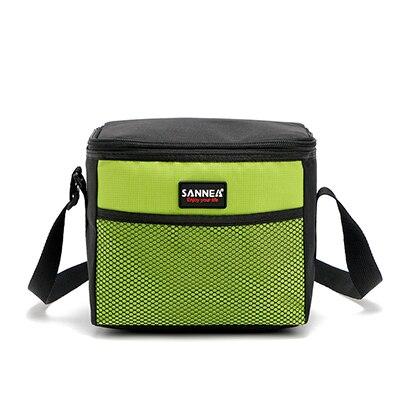 5L Cooler Bags Insulated Lunch Bag For Kids Women Food Bag For Sandwich Roomy Portable Oxford Lunch Box Bag Thermal Picnic Tote: LB08- Green