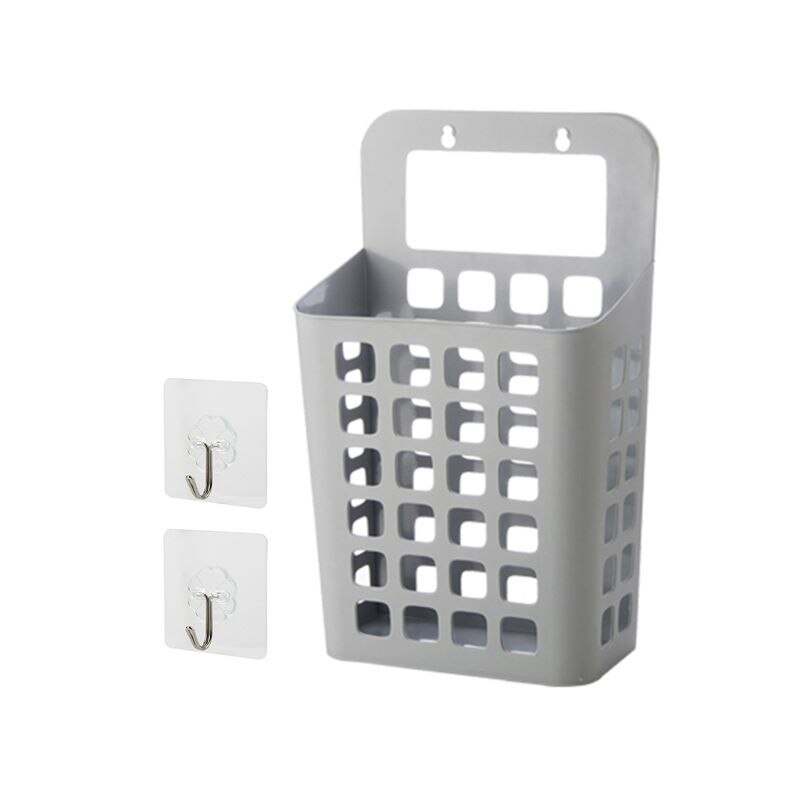 Suction Suspension Basket Wall Mounted Clothes Large Dirty Laundry Storage Organizer Plastic Garment Bin: B