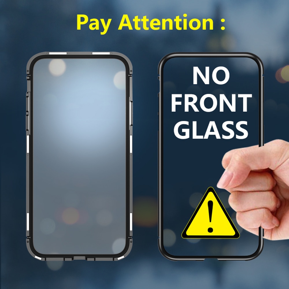 Magnetic Adsorption Case for MOTOROLA MOTO E6 G6 G7 G8 Play Plus G7 Plower E5 One macro Tempered Glass Magnet Case