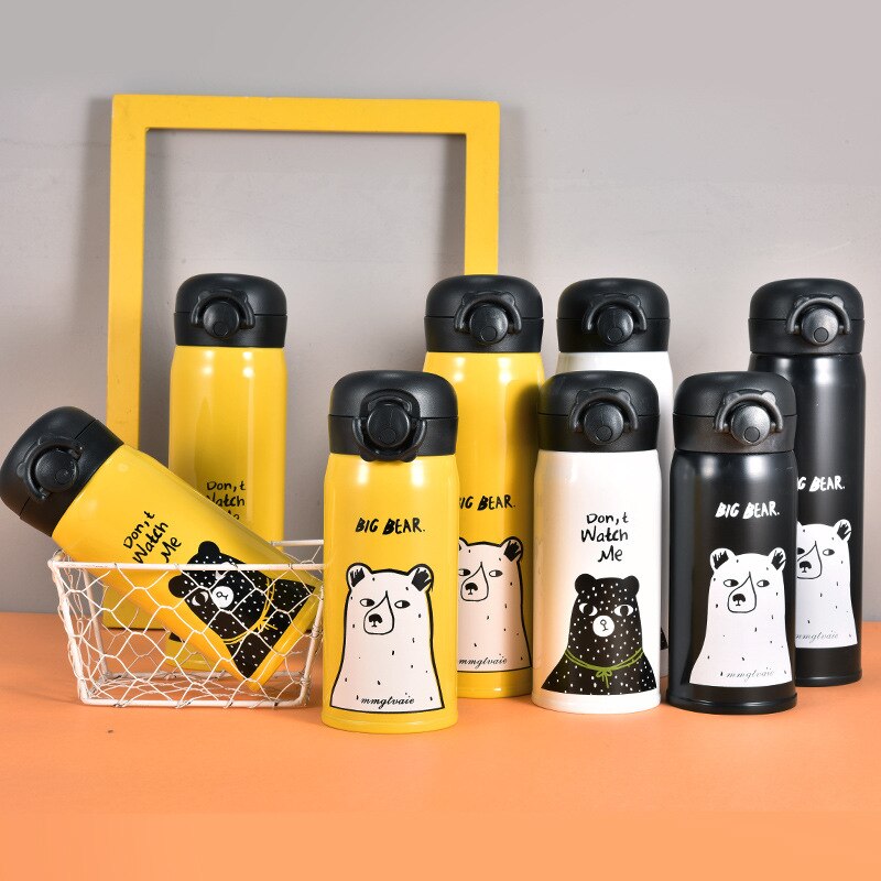 350ML/500ML Kids Thermos Coffee Mug Thermocup Thermos Stainless Steel Water Bottle Vacuum Flasks Insulated for Children