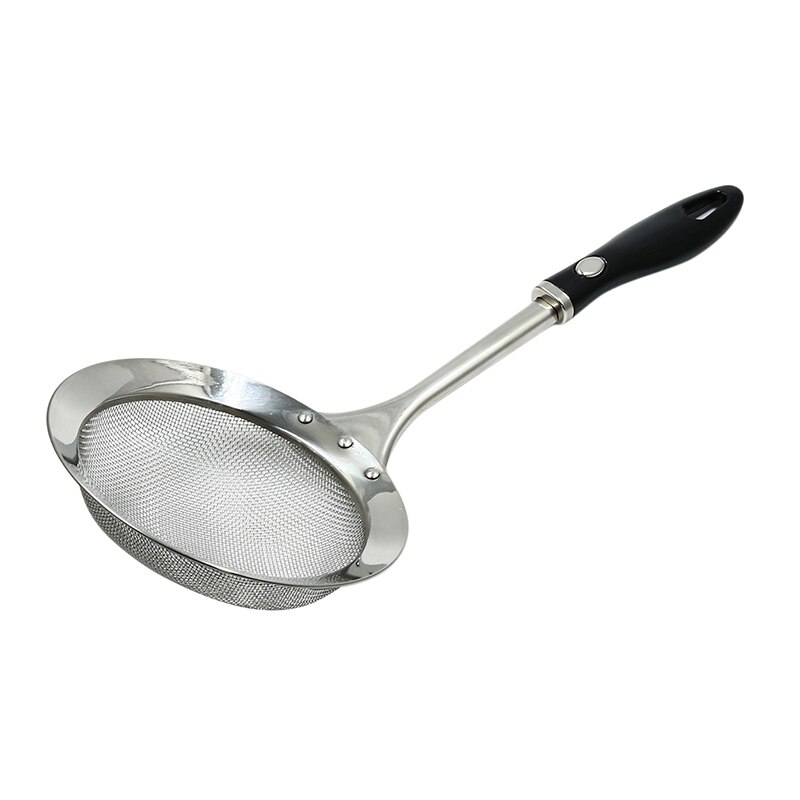 Duurzaam filter lepel bloem zeef roestvrij staal fijnmazige draad olieafschuimer zeef vergiet gefrituurd voedselnet keukengadgets
