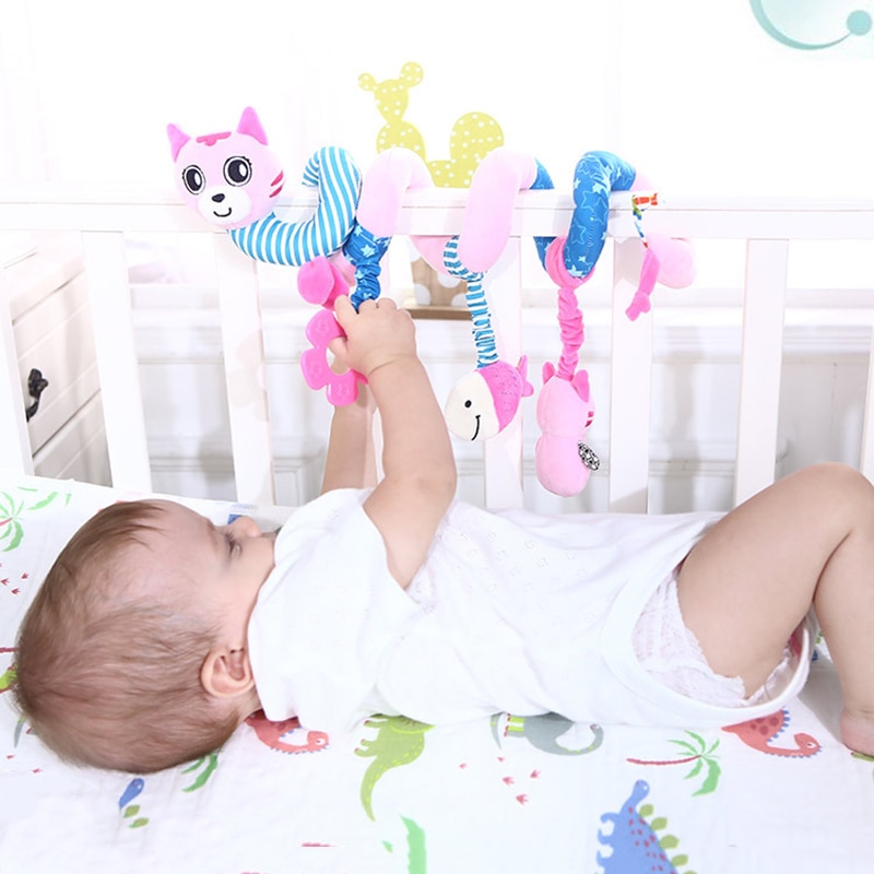 Baby Speelgoed Wieg Draait Rond Het Bed Wandelwagen Opknoping Rammelaars Leuke Mobiele Baby Speelgoed Muzikale Soft Wandelwagen Speelgoed Pop