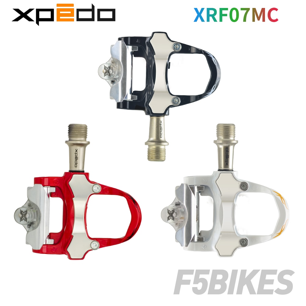 Xpedo Wellgo XRF07MC 235g alloy Road Bicycle clipless Pedals with 2 pairs look keo Compatible cleats self locking bike pedals