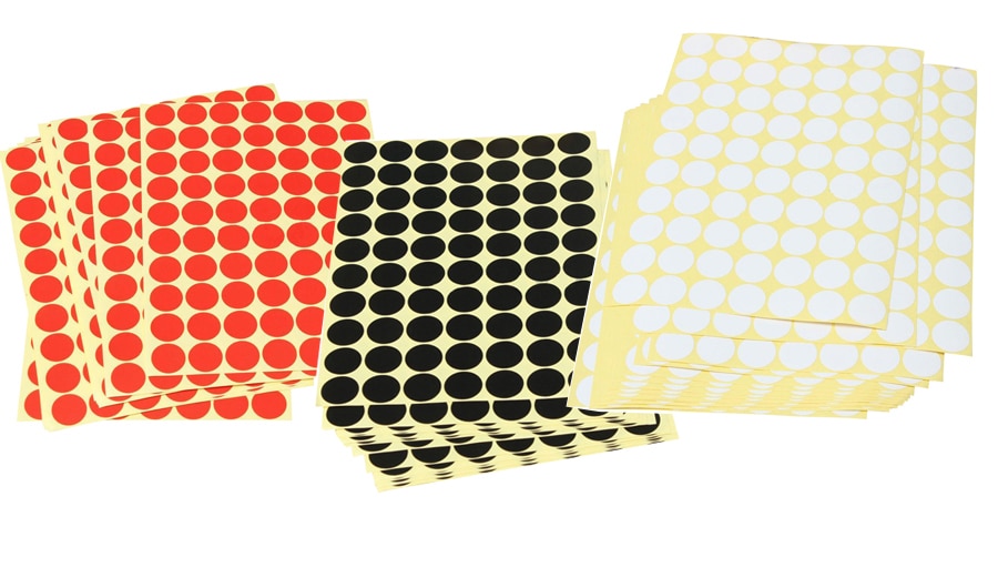 Blel 19Mm Cirkels Ronde Code Stickers Zelfklevende Kleverige Labels Wit