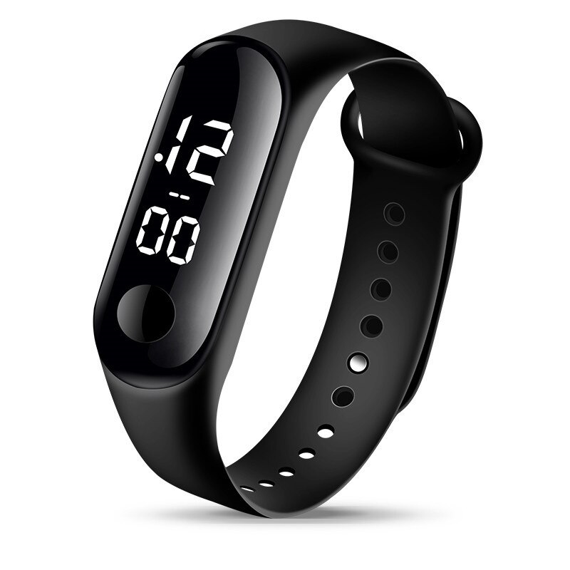 Armband Uhr Frauen LED Digital Sport Mädchen Uhren Kinder Elektronische Armbanduhr Männer Uhr Reloj deportivo para mujer: Black
