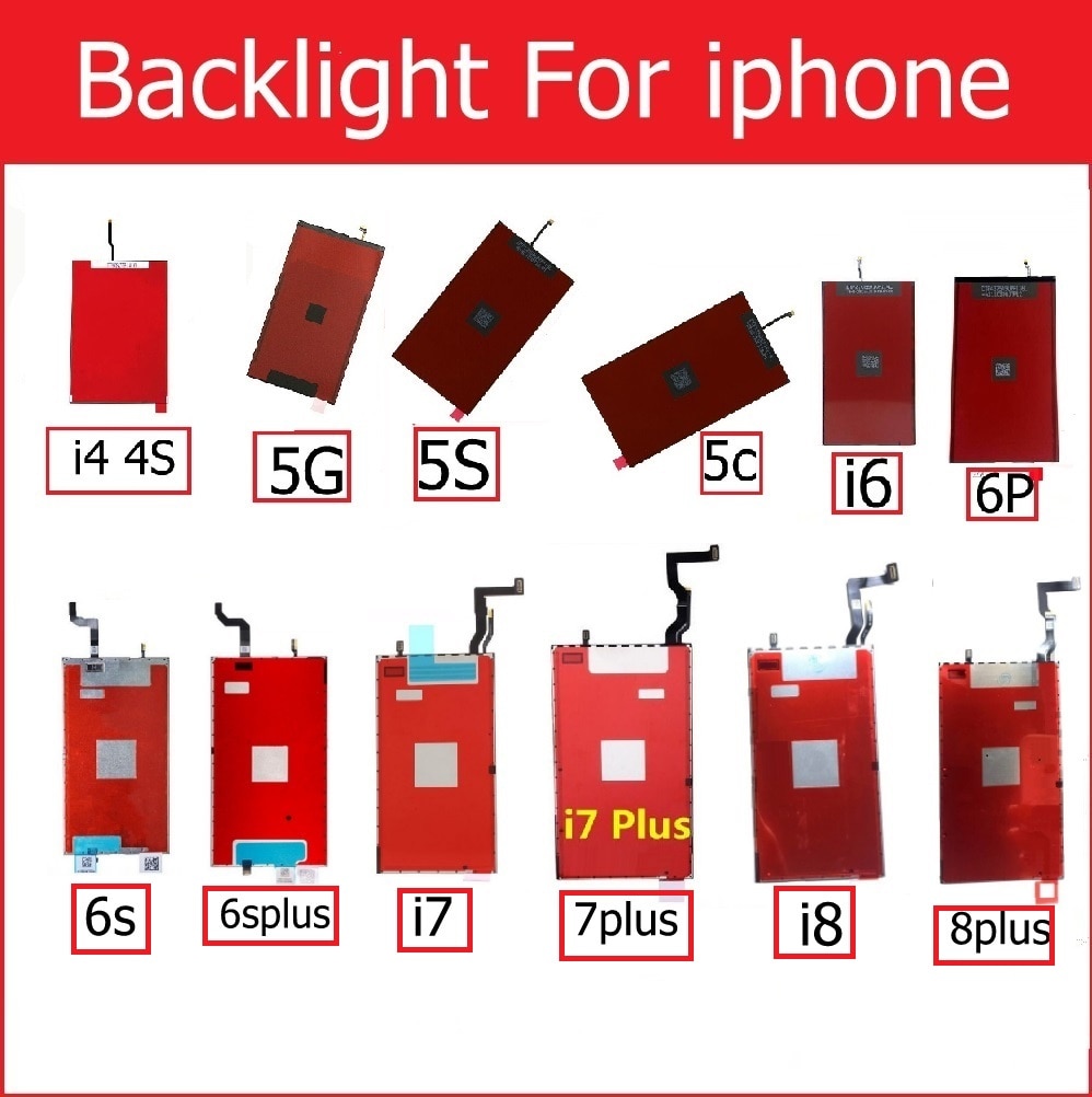 LCD Display-hintergrundbeleuchtung Panel Für iPhone 4 4s 5 5c 5s 6 6s 7 8 Plus Lcd bildschirm Hintergrundbeleuchtung Film mit 3D Touch Funktion Flex Kabel