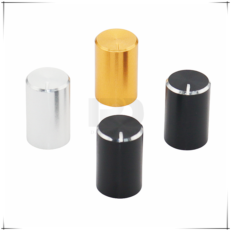 5 Stuks 10 × 15Mm Aluminium Knop Potentiometer Knop Versterker Volume Metalen Instelknop Bloemvormig Binnengat 6Mm