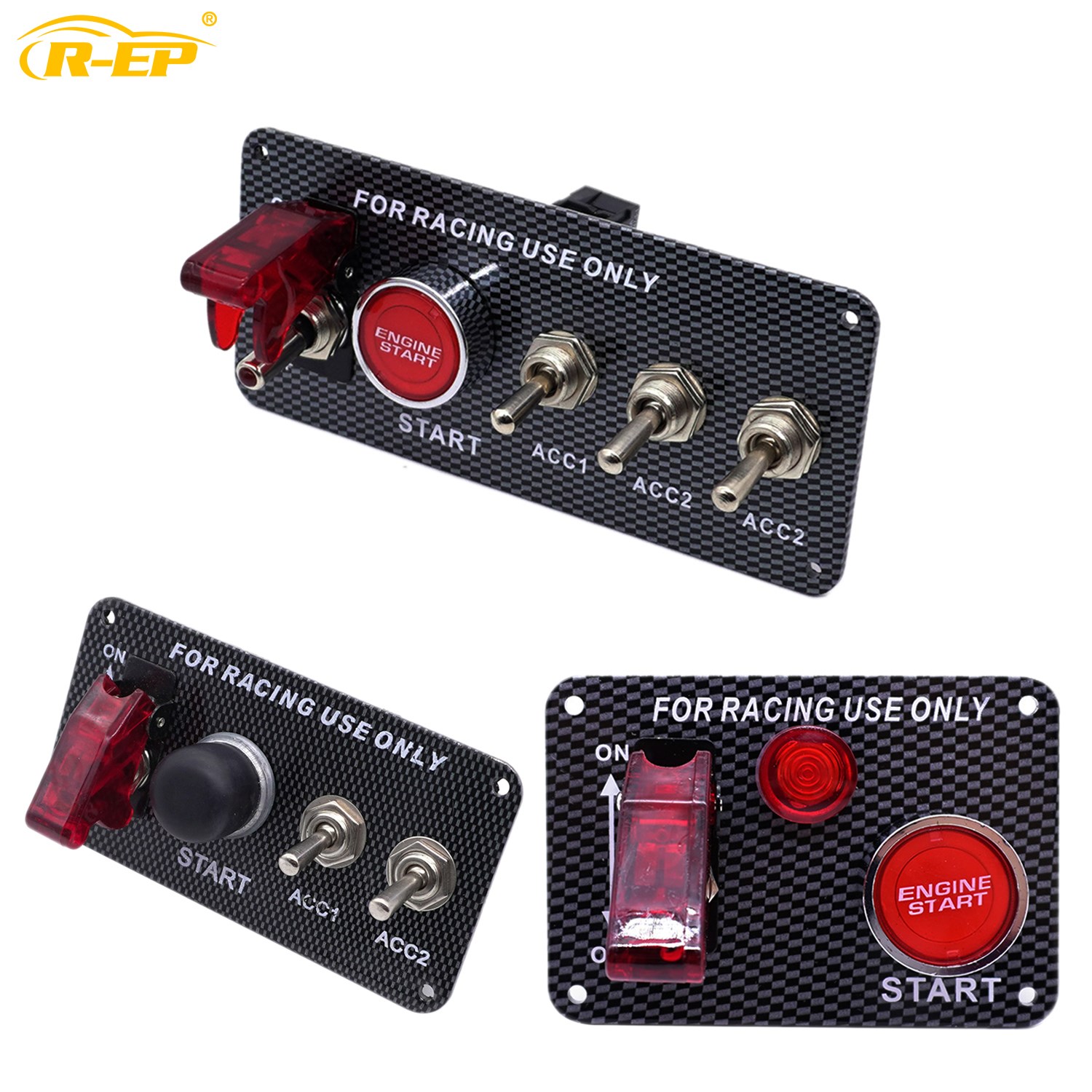 Panel de Interruptor de 12v, Interruptor de maletero de coche, luz LED, palanca de encendido, arranque del motor, Desconexión de la batería, interruptores de corte universales