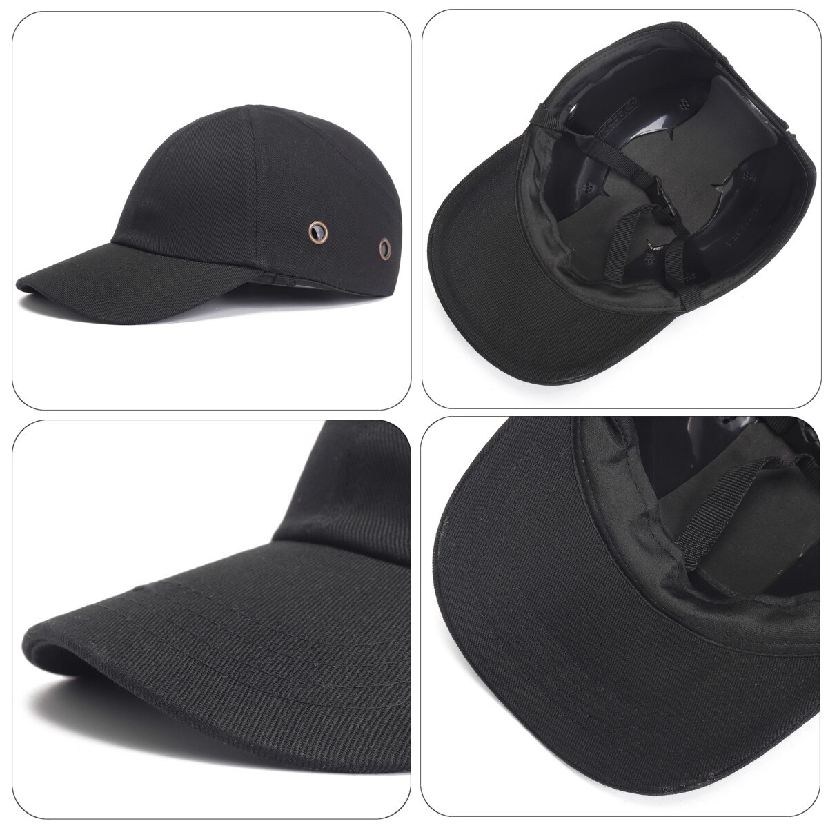 Adjustable Safety Bump Cap Lightweight and Breathable Hard Hat Head Helmet Workplace Construction Site Head Protection Cap