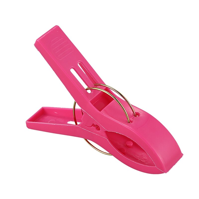 Pak  of 8 grote, felgekleurde plastic strandlakenknijpers met clips voor zonnebanken, verschillende kleuren