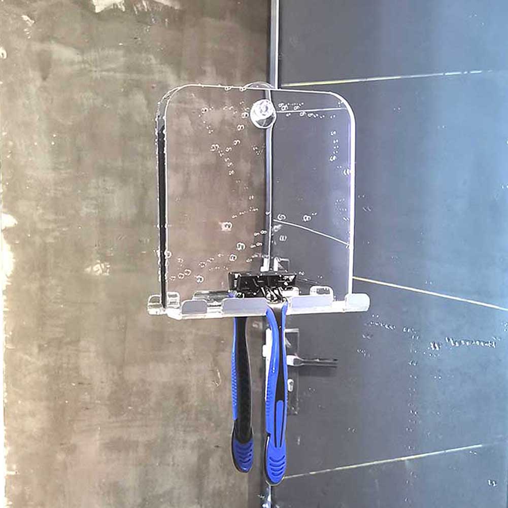 Bathroom Round Fogless Mirror Removable Anti-fogging Bathing Mirror Anti-fall Mirror with Suction Cup for Shaving Razor Hook