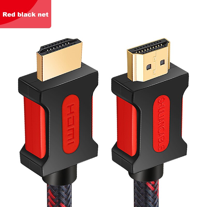 Lungfish Long HDMI Cable 3m 5m 10m 15m 20m HDMI to HDMI 1080P 3D for Splitter Switch TV Laptop PS4/3 Projector Video Cable HDMI: Braid red black 1 / 3m