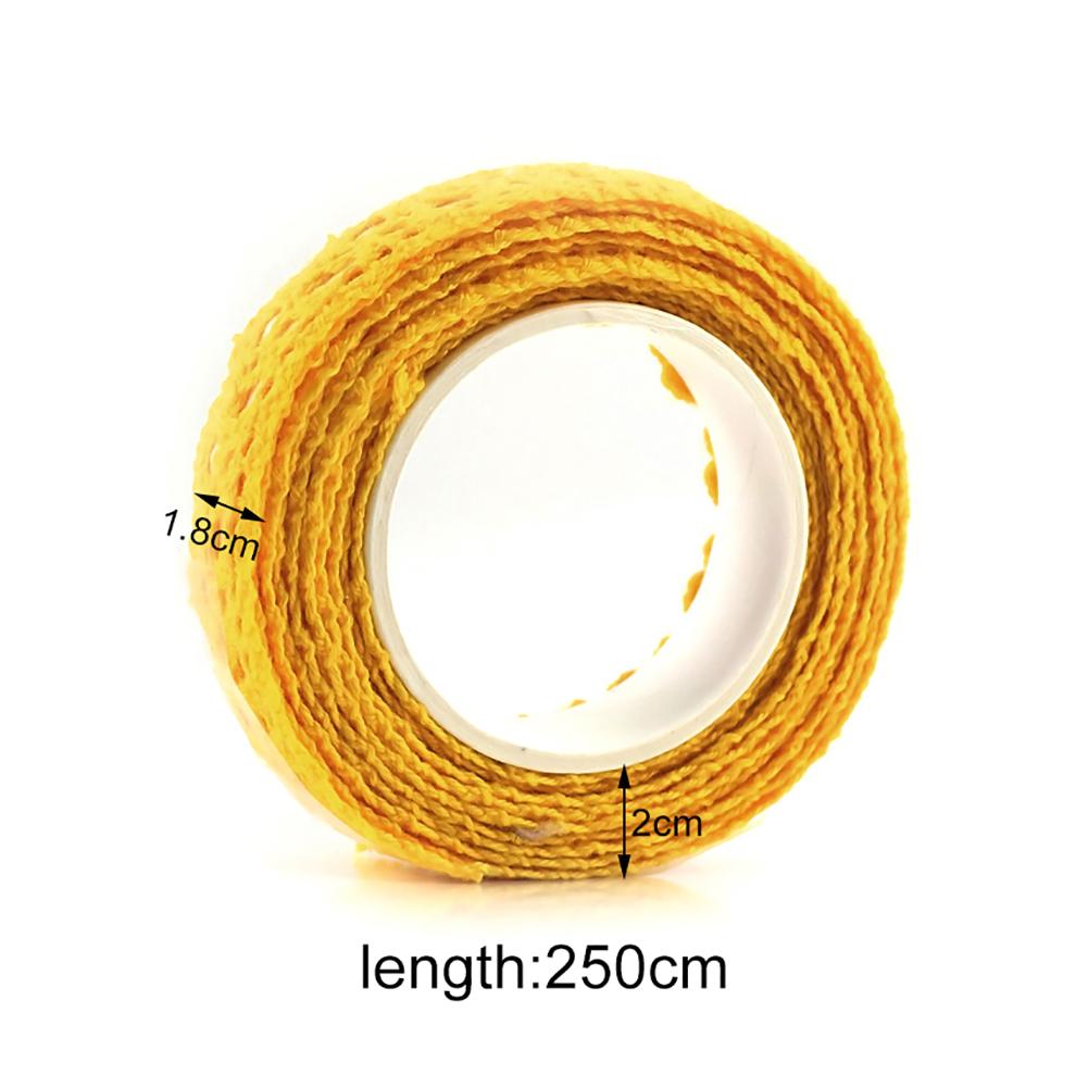 Cinta de tela de encaje adhesiva, cinta con encaje de algodón para decoración artesanal, cintas adhesivas de papelería, , vacaciones, 2,5 M