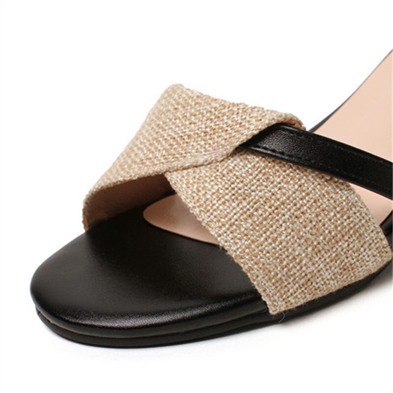 MORAZORA grande taille 33-43 femmes sandales talons épais bout carré couleurs mélangées chaussures de fête été noir beige chaussures femme