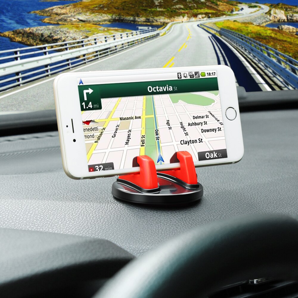 Auto Telefoon Houder Stands Draaibaar Ondersteuning Anti Slip Mobiele 360 Graden Mount Dashboard Gps Navigatie Universele Auto Accessoires