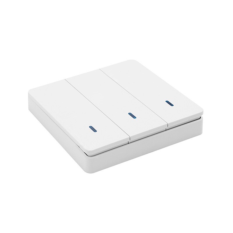 433 Mhz Ac 220V 110V 1CH Draadloze Rf Afstandsbediening Schakelaar Led Nachtlampje Schakelaars Drukknop 86 muur Panel Afstandsbediening Zender: White 3Button