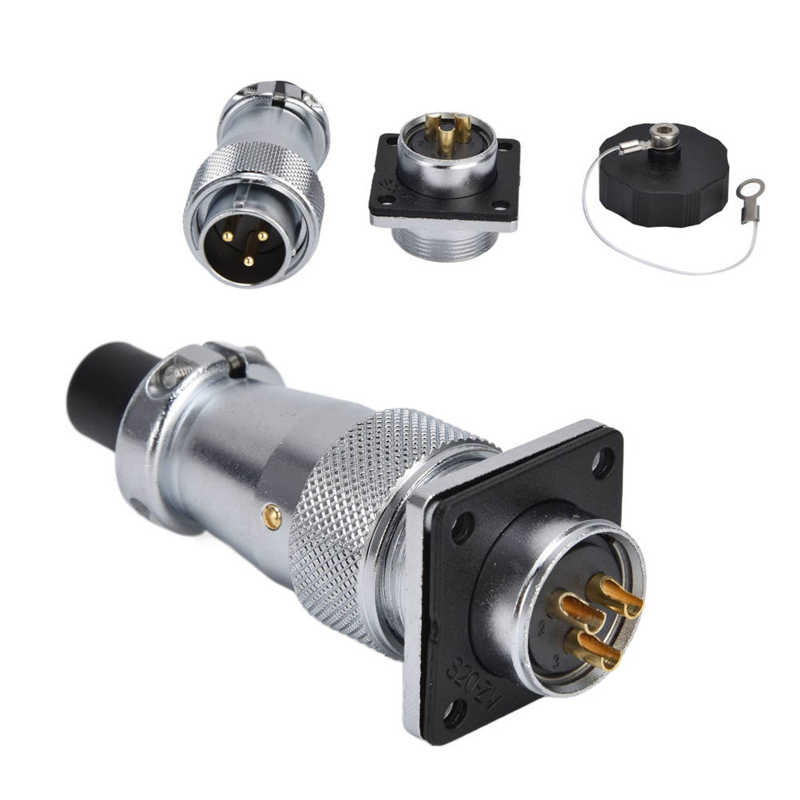 AC 500V 3 Pin Aviation Connector WS20 Aviation Connector Anti Interference for Post for Computer