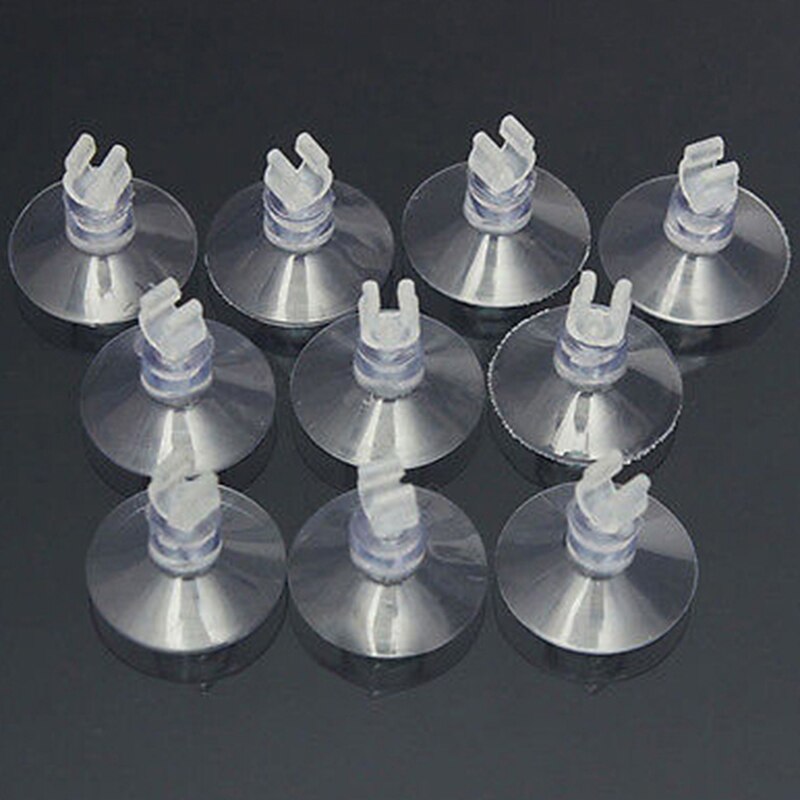 10pcs Aquarium Sucker Suction Cup for 4mm Air Line Pipe Tube Wire Holder Used Sucker for Glass Surface Fish Supples: Default Title