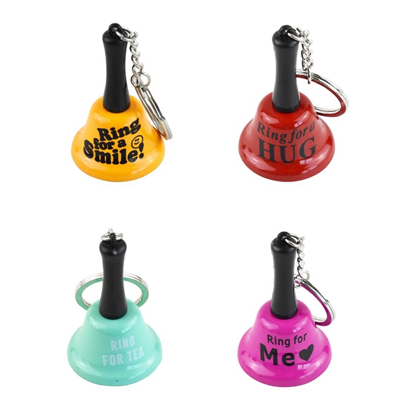 Pet Training Handheld Bell With Keychain ABS Call Ringing For Potty Alarm Service Dinner Bell Copper Metal Jingle Bells 1