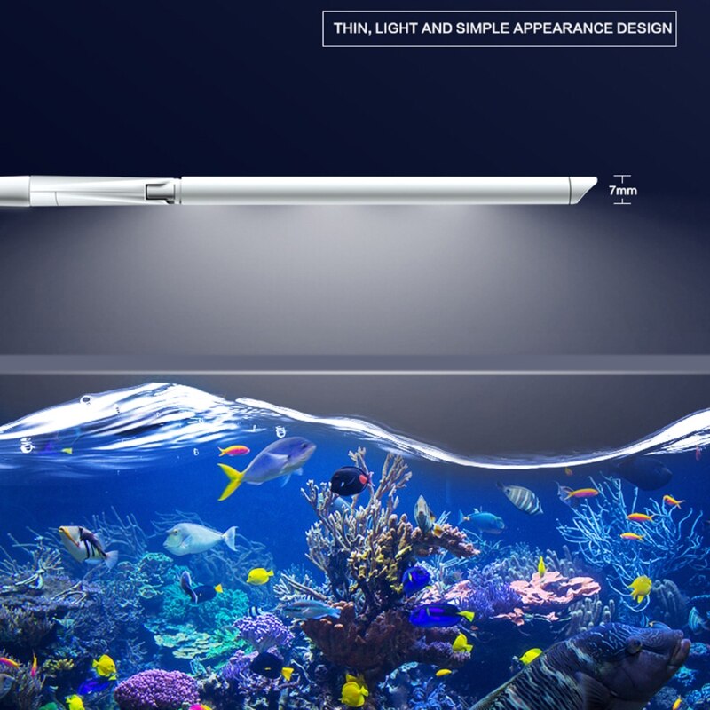 Adjustable Fish Tank Four-Row Light LED Aquarium Clip-on Lighting Lamp 100V-240V W0YF