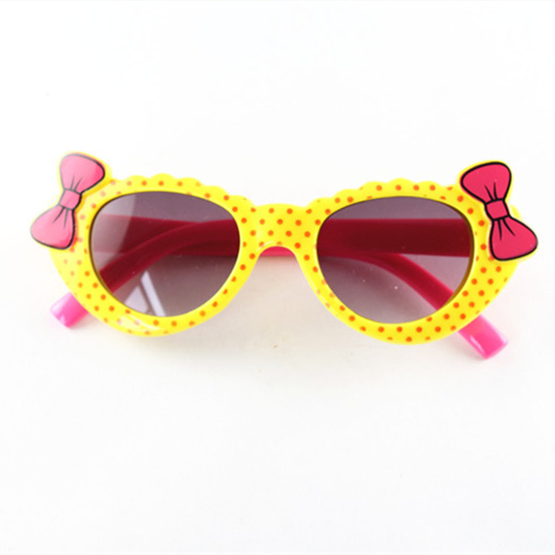 1PC Girls Boys Sunglasses Toddler Eyewear Cartoon Bow Anti UV Eyeglasses Children Baby Kids