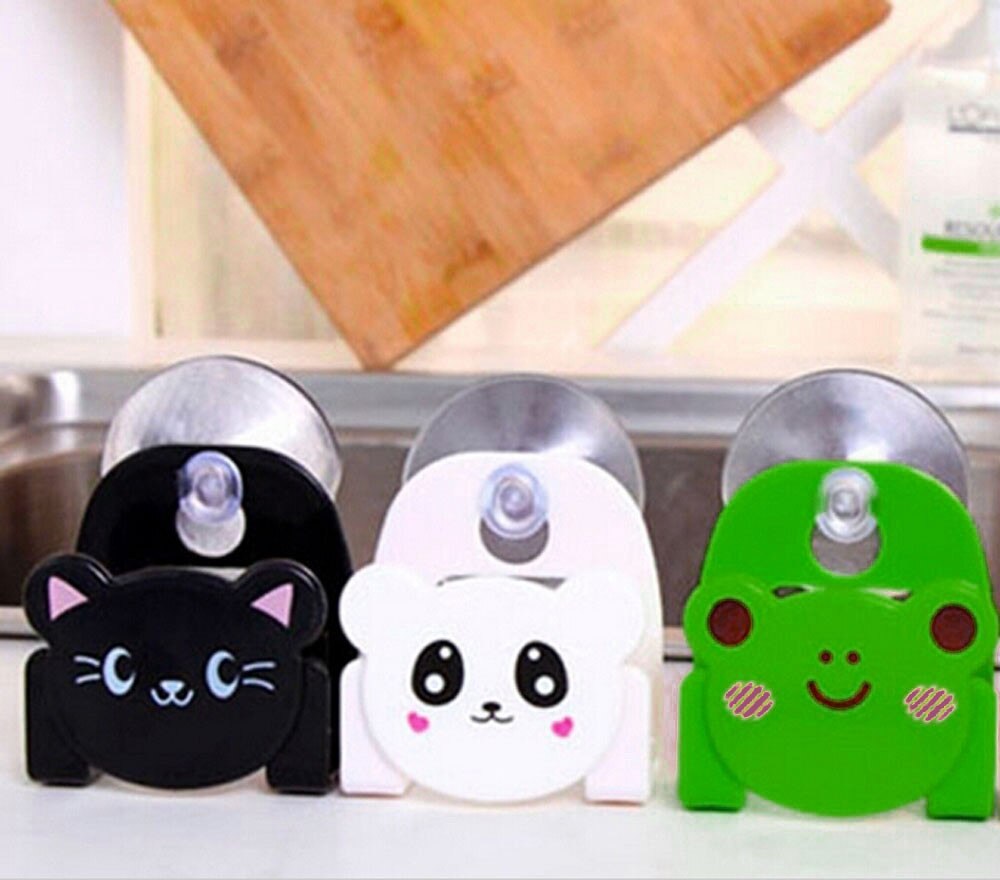 Carton Dish Cloth Sponge Holder With Suction Cup Home Decor Dinning Room X7.24
