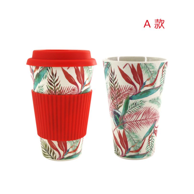 Reusable Bamboo Fiber Coffee Cup Mugs Coffe Travel Mug Drink Water Mug Healthy