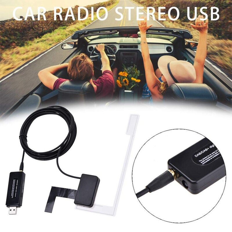 DAB Car Digital o Radio Receiver, USB Player USB 2.0 Digital DAB Radio Tuner Receiver Stick,for Android Stereo DVD Player