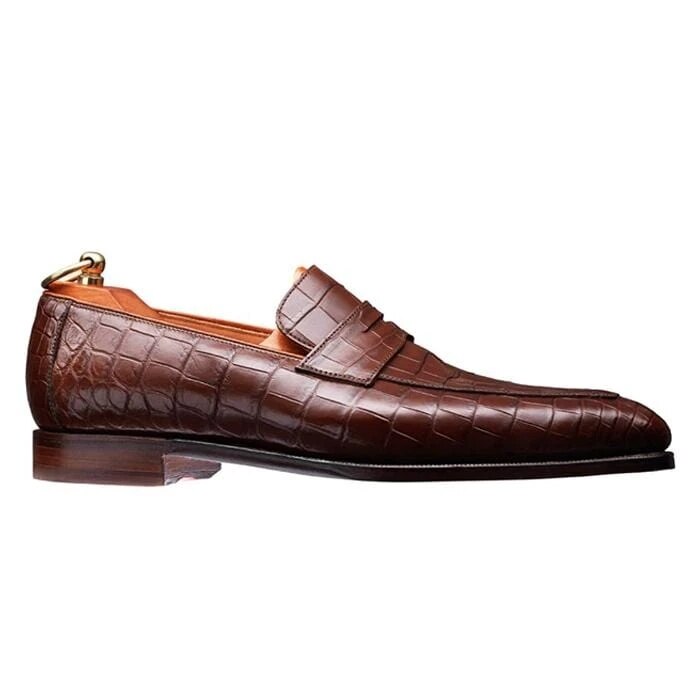 Miesten pu nahkakengät vapaa-ajan kengät mekkokengät brogue kengät kevät nilkkurit vintage klassikko miesten rento  f61: Punaista kahvia / 46