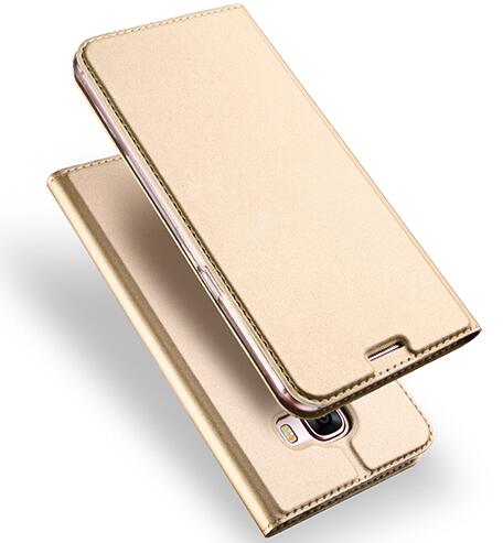Voor Samsung Galaxy A5 /Galaxy A3 /Galaxy A7 Case Magnetische Boek Stand Card Portemonnee PU lederen Telefoon Cover: Galaxy A3 2017 / Goud