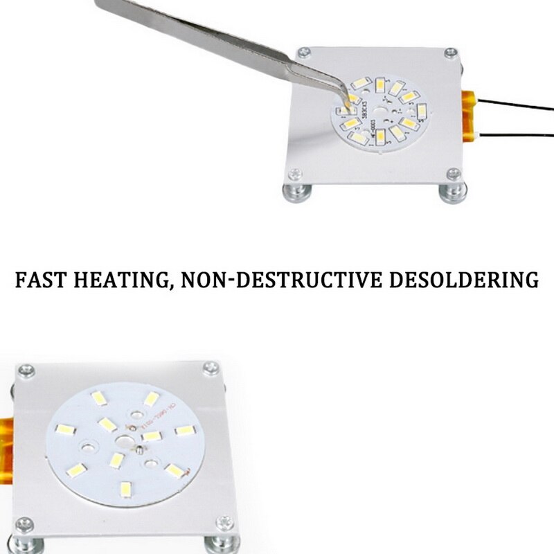 70*70Mm Led Lamp Remover Bga Sloop Chip Lassen Soldeerstation Aluminium Ptc Verwarming Plaat 300W 260 graden