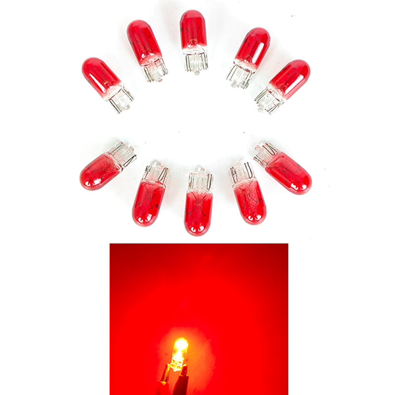 10 X Signal Lamp Glass T10 W5W 501 194 12V 5W/3W W2.1x9.5d Single Filament Car Bulb Auto Light: Crystal Blue