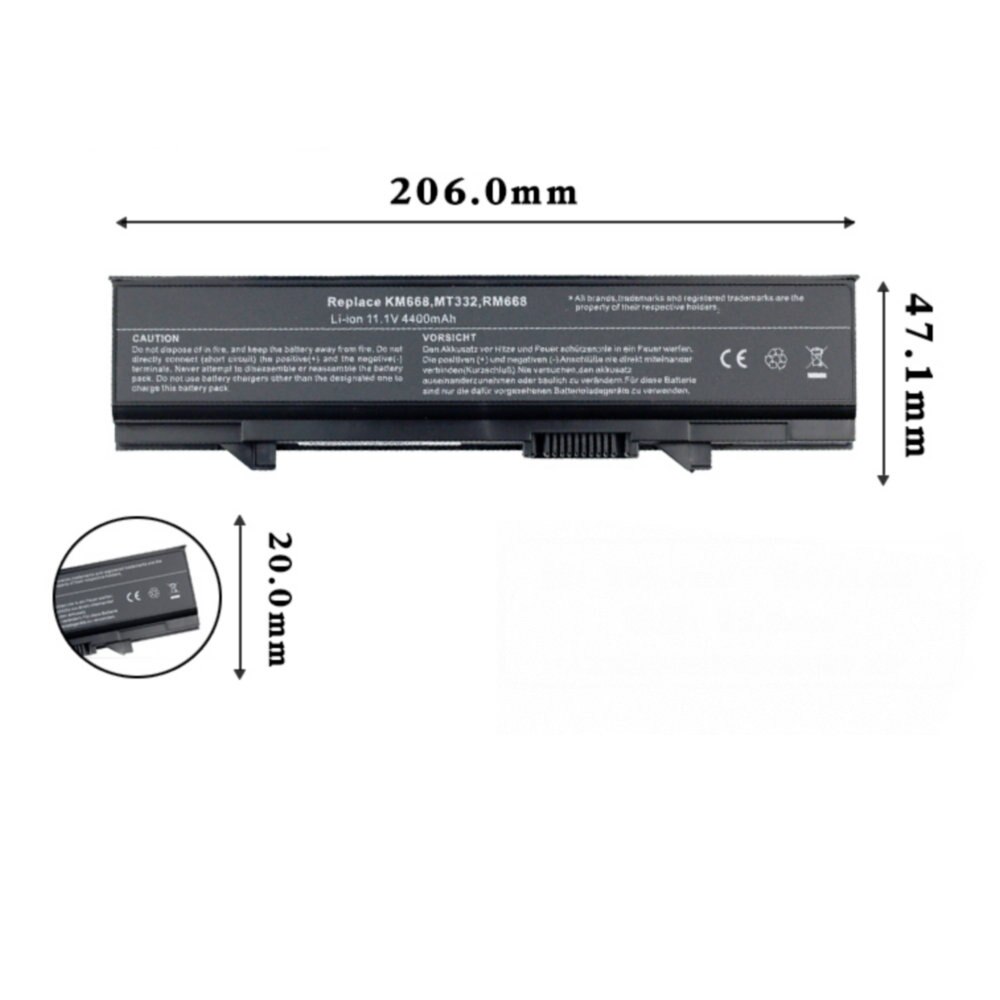 Laptop Battery for Dell E5400 E5510 E5410 E5550 E5500 KM668/742/752/760/970 RM649/656/661/668/640 MT196/332/186/187 WU841/843