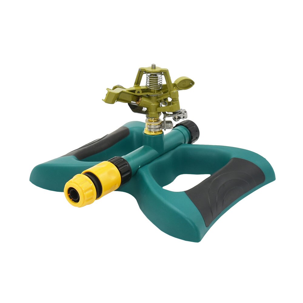 Zinc Alloy Water Watering Sprinkler Sprayer Lawn Garden Rocker Sprinkler With Nozzle Support Adjustable Farm Irrigation Kits: 1I2 HOSE
