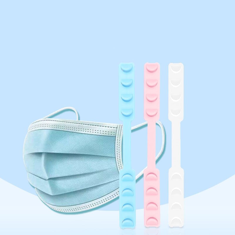 Gancho antideslizante ajustable para mascarilla, tira de extensión auxiliar de silicona, accesorios para adultos, banda elástica suave y duradera, 100 Uds.