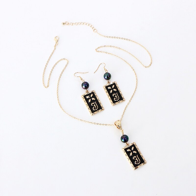 Say Hello Polynesian Hawaiian Samoa Marshall Style Glass Bead Pearl Mauna Kea Tribal Necklace Earrings Jewelry Set GJZ376