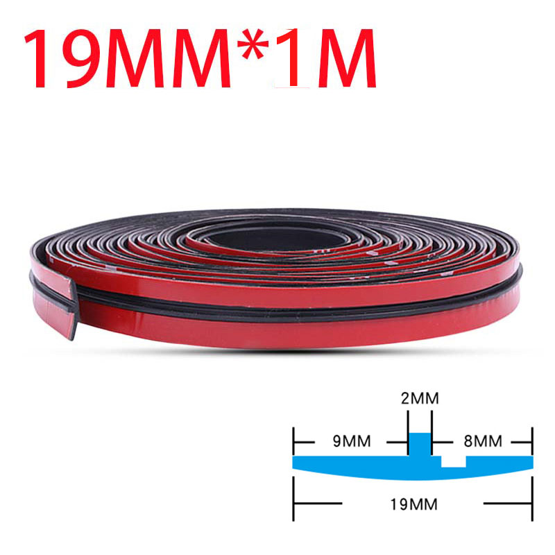Gumowe uszczelki samochodowe paski uszczelniające krawędzie Auto dach szyba przednia uszczelniacz Protector paski uszczelniające okno taśma izolacyjna 14/19mm: WHITE