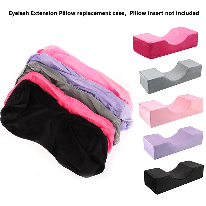 Almohada de espuma viscoelástica para el cuello, cojín suave para Injerto de pestañas, extensión de pestañas con bolsillo, salón de maquillaje