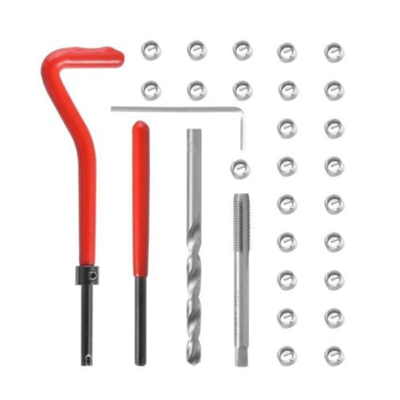 30pcs Metric Thread Repair Insert Kit Helicoil Car Pro Coil Drill Tool Set Auto Repairing Car Repair Tool Sheet Metal Tools