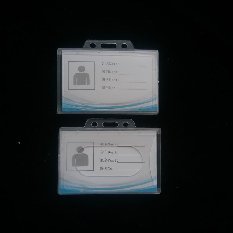 Plastic Name Badge Card Shell Horizon/vertical Pass Card Holder Students Staff Id Card Holder Business Office Supplies