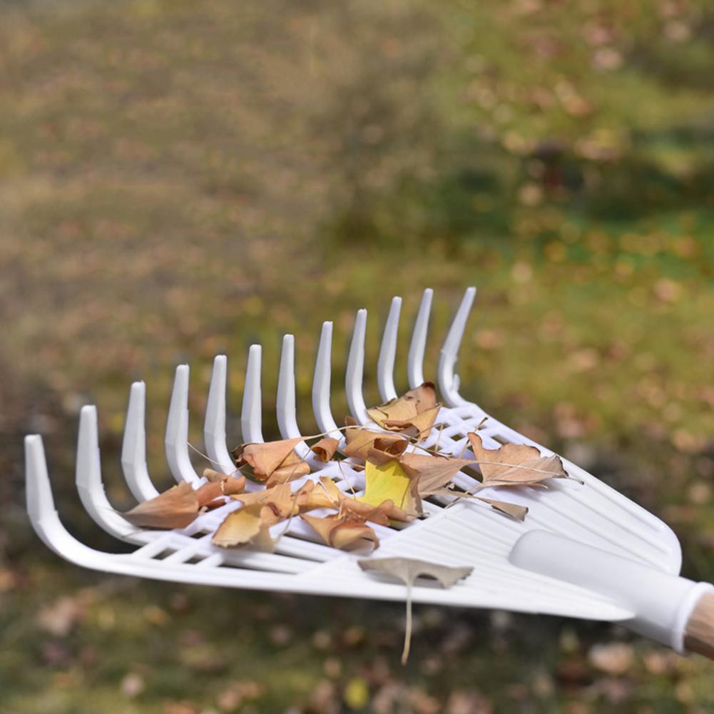 12-tooth Leaf Rake Agricultural Rake Grass Rake FLOWER Sowing Soil Loosening Rake Plastic Lawn Leaf Rake Garden Tool