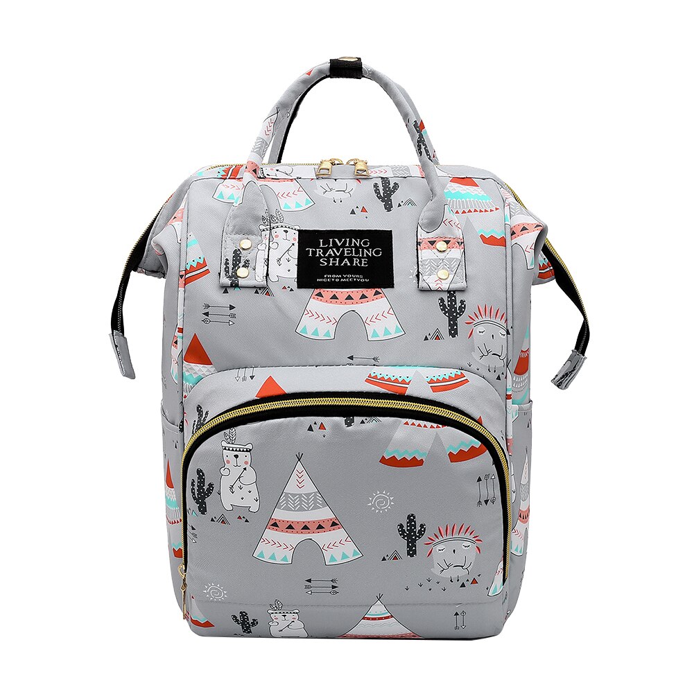 Mode Luiertas Rugzak Multifunctionele Rugzak Voor Mama Baby Bag Portable Mochila Moederschap Luiertas Mama Wandelwagen Zak: Grey