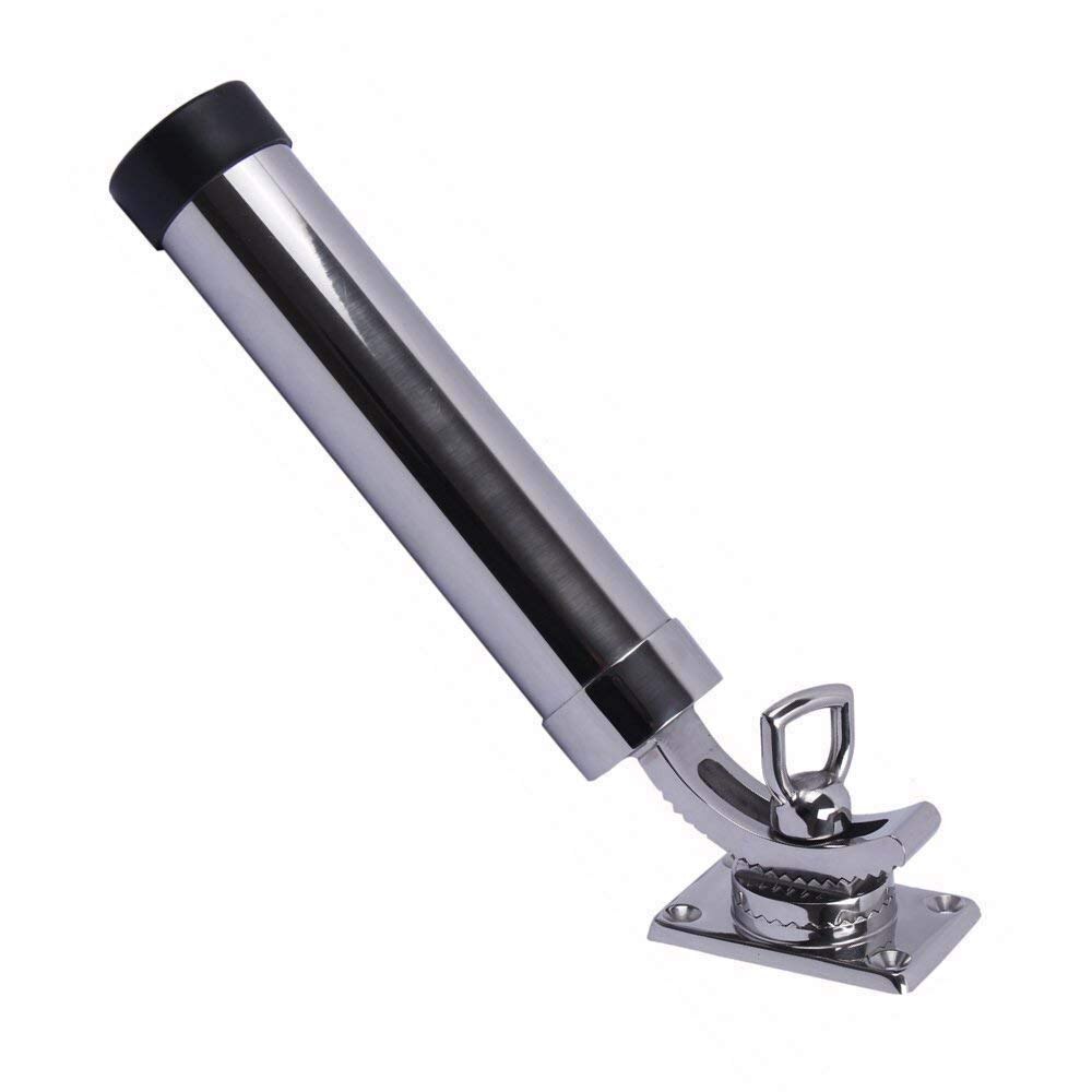 360 Angled Rod Holder Deck Mount Adjustable Removble Stainless Steel 316 Fishing Rod Holders