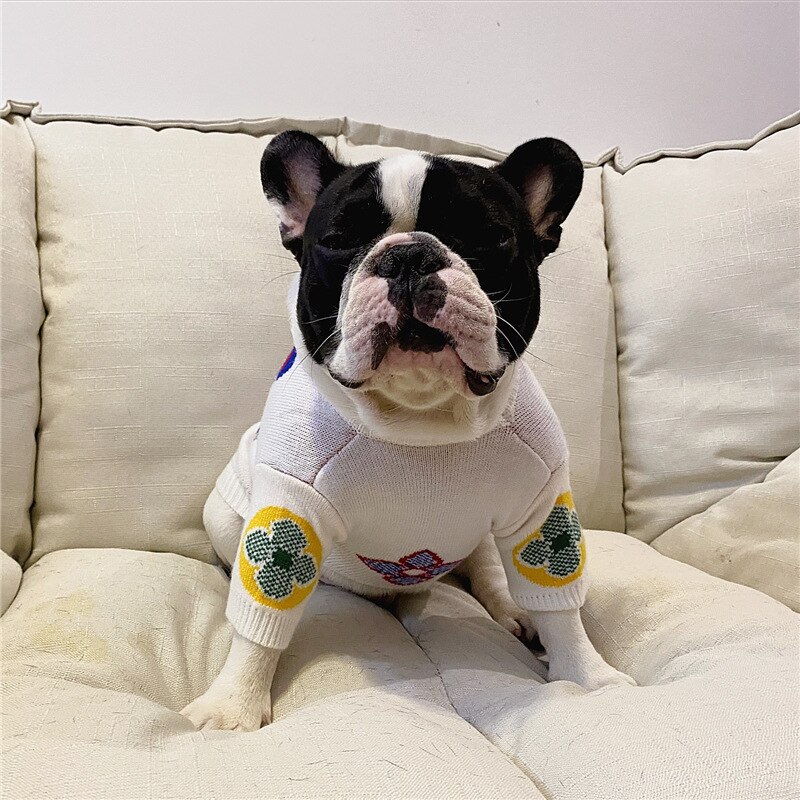 Ropa de Pug ropa de invierno de Bulldog Francés Poodle Schnauzer Corgi galés perro Shiba Inu suéter de punto ropa de abrigo para mascotas