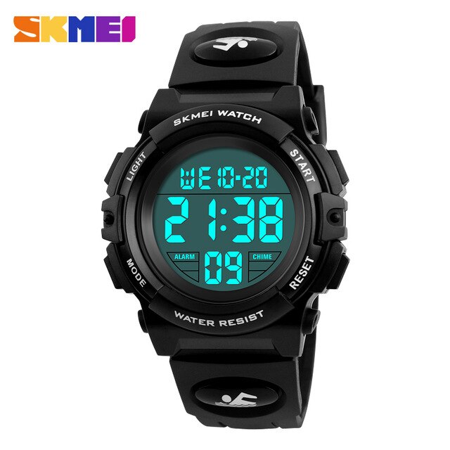 Kinderen Horloges LED Digitale Multifunctionele Waterdichte Horloges Outdoor Sport Horloges voor Kinderen Jongen Meisjes SKMEI: Black