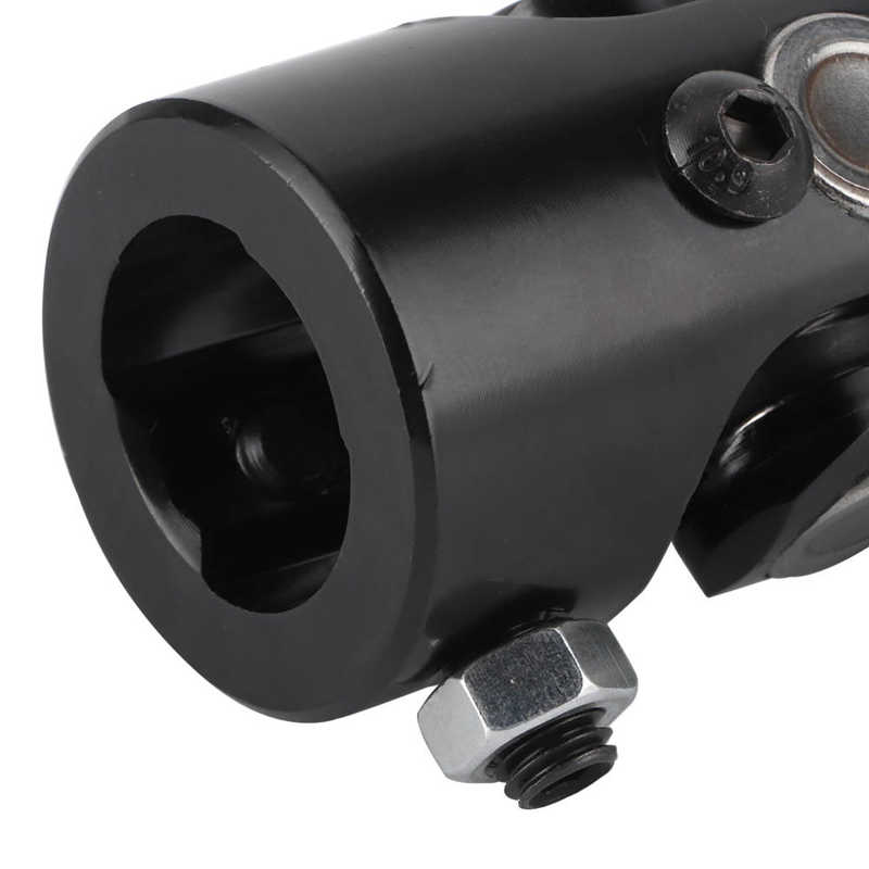 Steering Shaft U-Joint 3/4in Steering Shaft U Joint Stainless Steel Wear Resisitant Durable Black Universal Steering U Joint