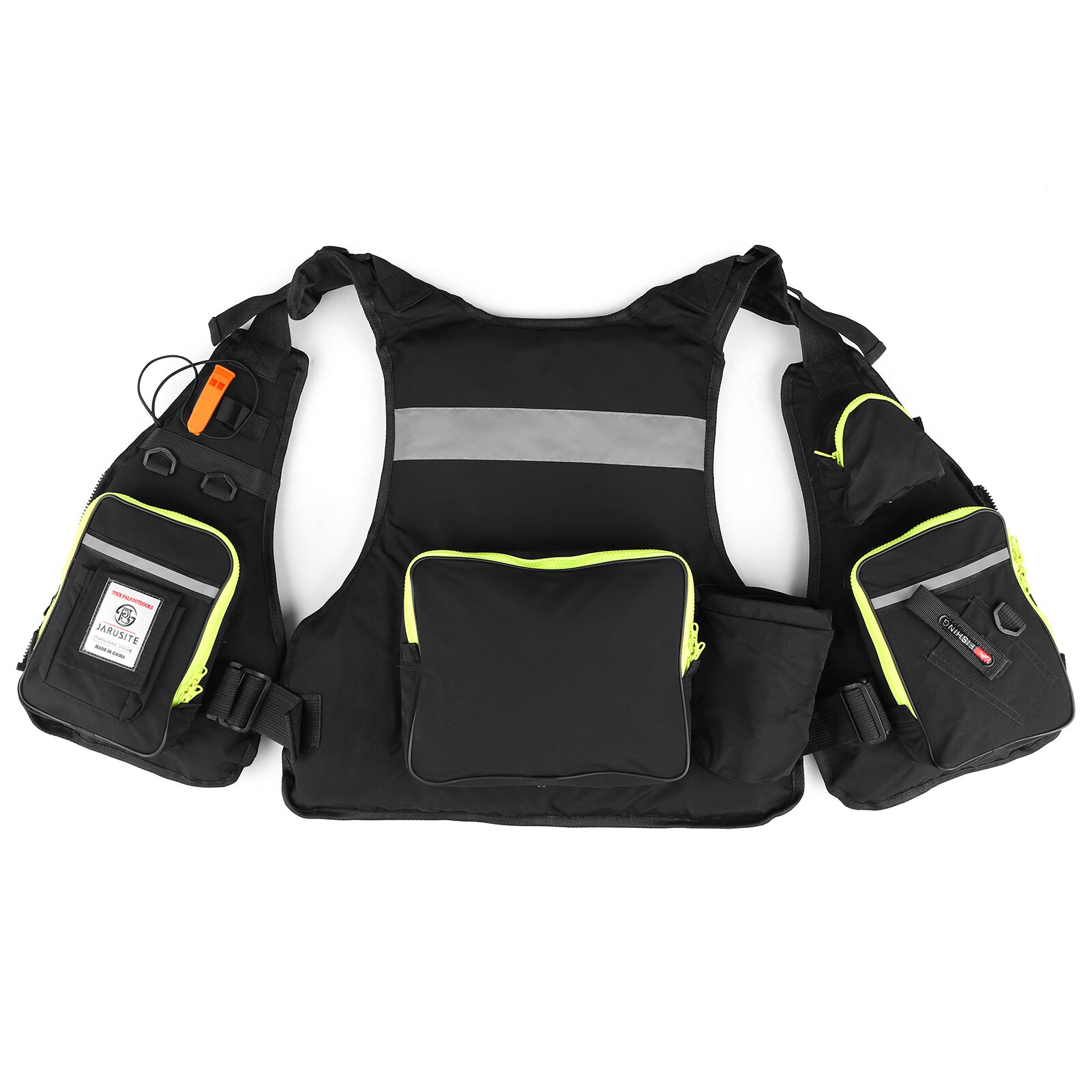 Veste de pêche à la mouche multi-poches, gilet de sauvetage imperméable, réfléchissant, photographie, sac à dos de survie, veste de sécurité